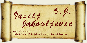 Vasilj Jakovljević vizit kartica